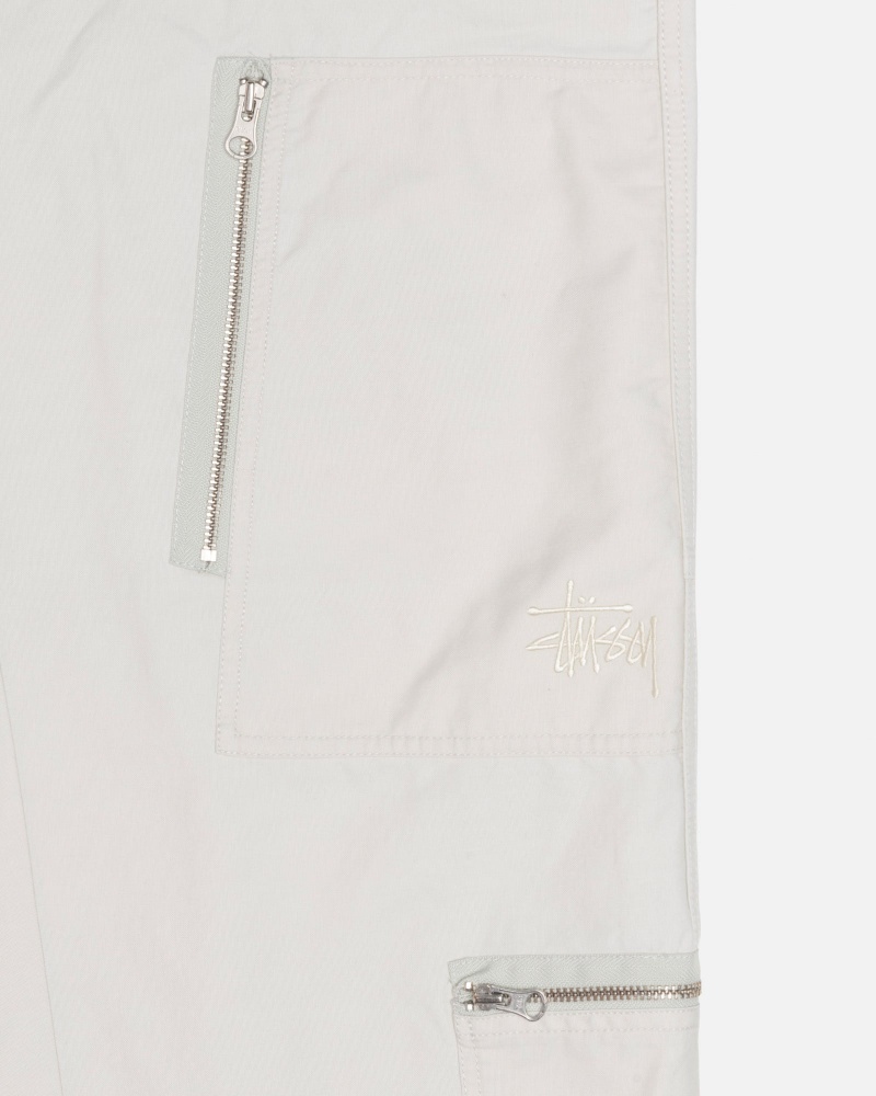 Pantaloni Stussy Nyco Flight Albi | 12736-IXCA