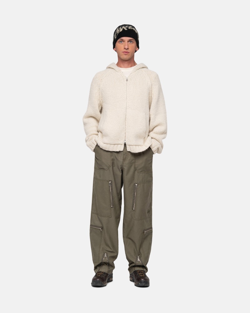 Pantaloni Stussy Nyco Flight Masline Verzi | 16509-DQES