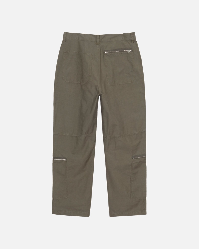 Pantaloni Stussy Nyco Flight Masline Verzi | 16509-DQES