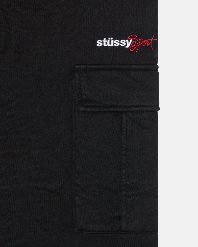 Pantaloni Stussy Sport Cargo Fleece Negrii | 21379-LRUE