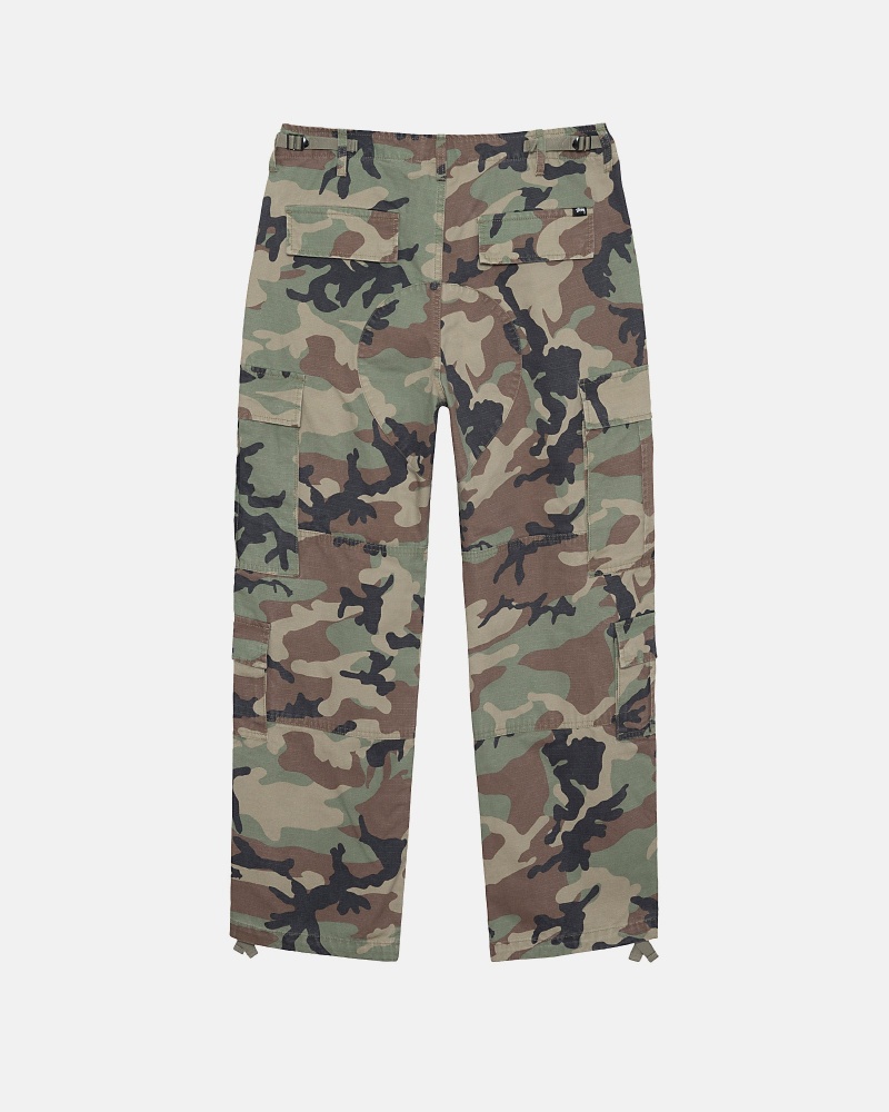 Pantaloni Stussy Surplus Cargo Ripstop Camuflaj | 40851-CASL