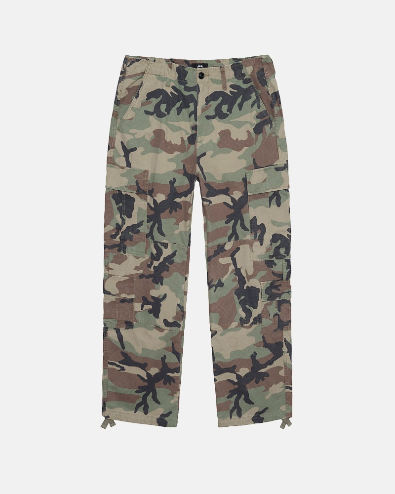 Pantaloni Stussy Surplus Cargo Ripstop Camuflaj | 40851-CASL