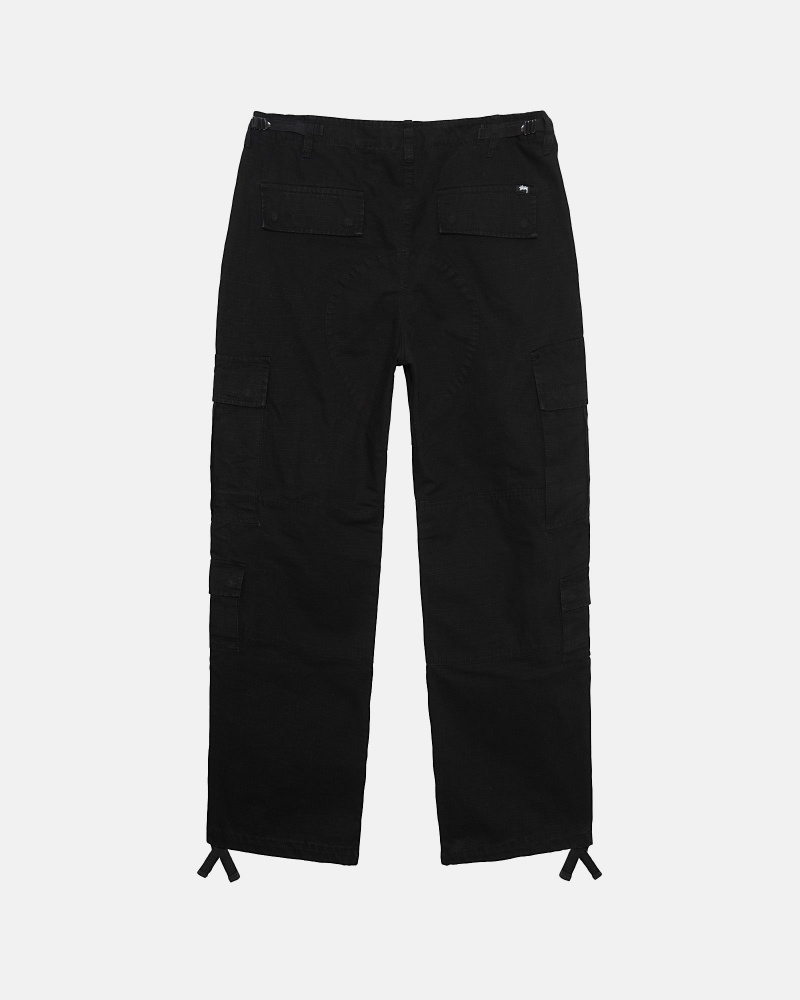 Pantaloni Stussy Surplus Cargo Ripstop Negrii | 58427-SJAH