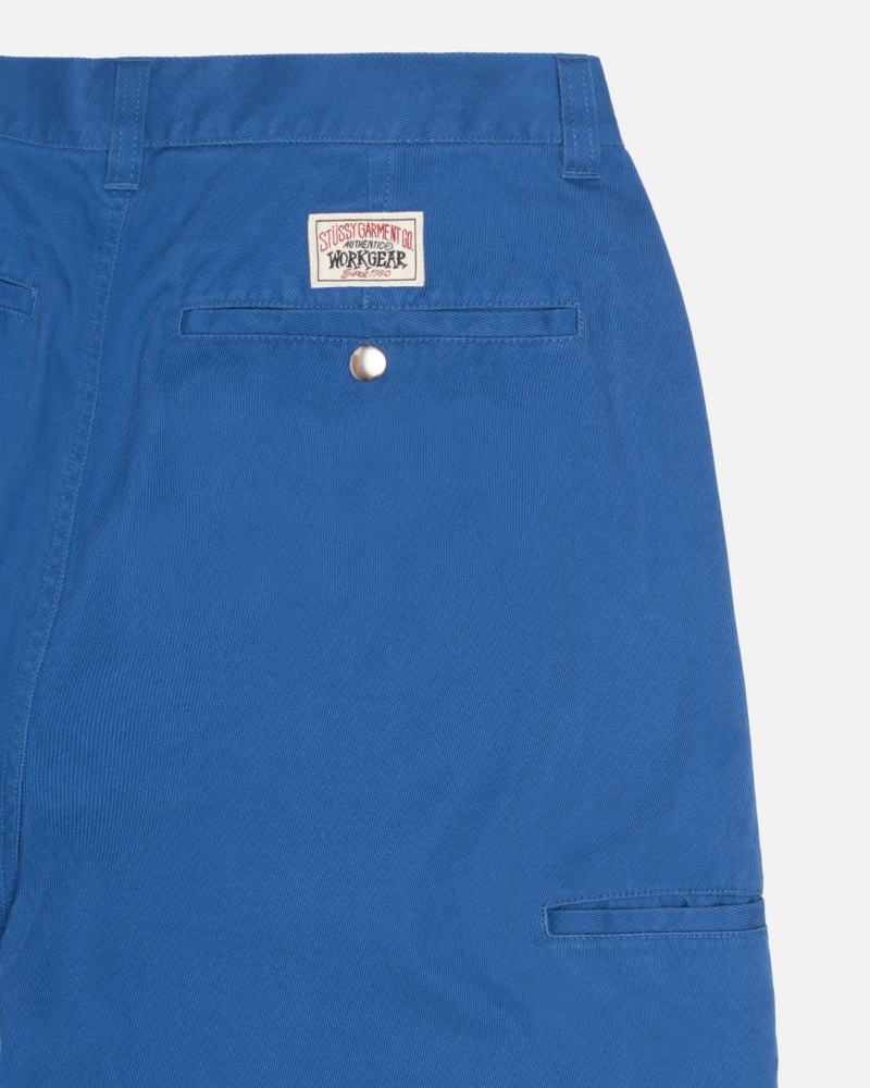 Pantaloni Stussy Workgear Trouser Twill Albastru Regal | 47103-VOMA