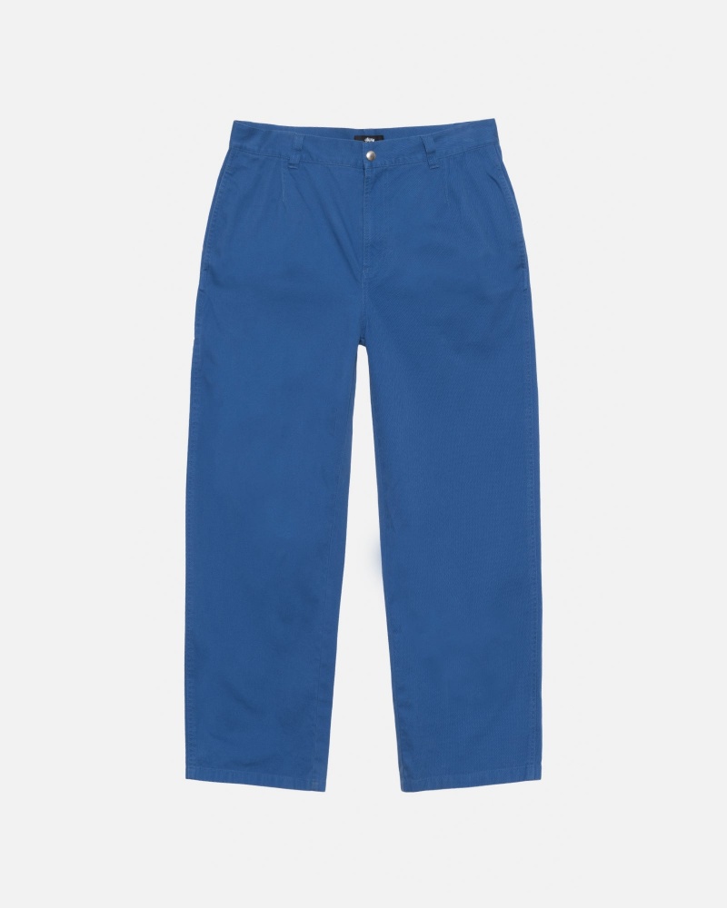 Pantaloni Stussy Workgear Trouser Twill Albastru Regal | 47103-VOMA