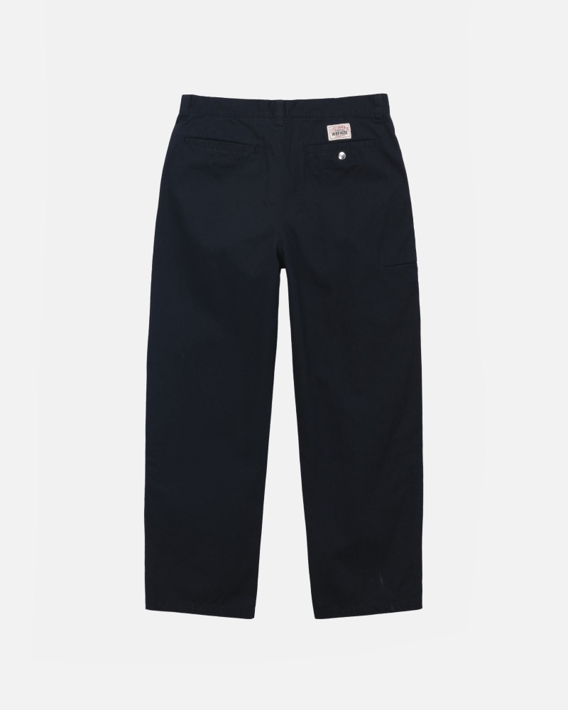 Pantaloni Stussy Workgear Trouser Twill Negrii | 17054-RIQL