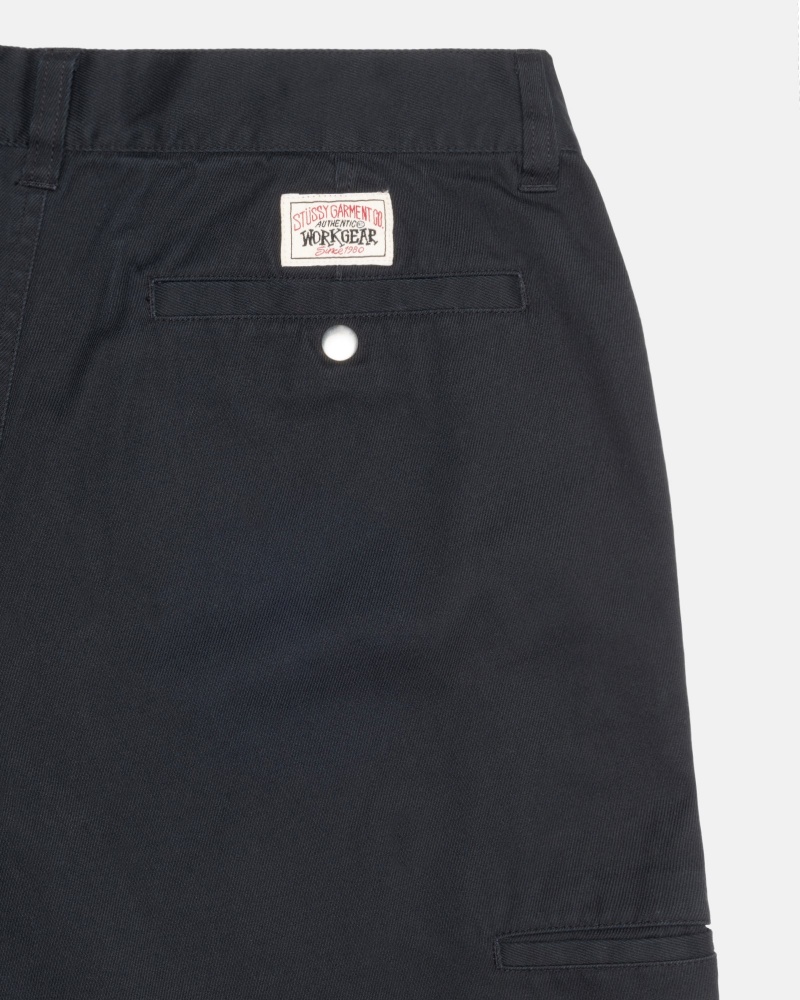 Pantaloni Stussy Workgear Trouser Twill Negrii | 17054-RIQL