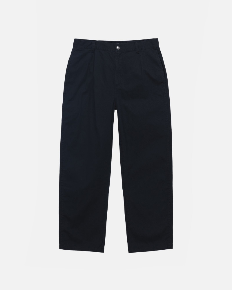 Pantaloni Stussy Workgear Trouser Twill Negrii | 17054-RIQL