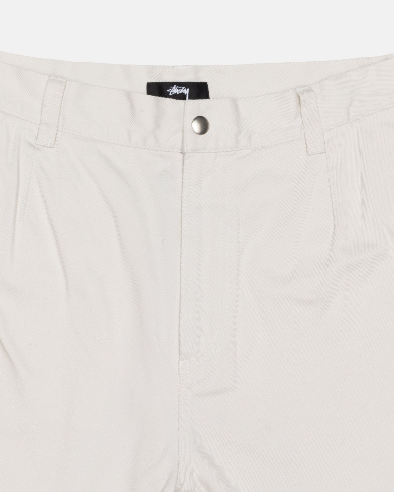 Pantaloni Stussy Workgear Trouser Twill Albi | 34901-XPHG