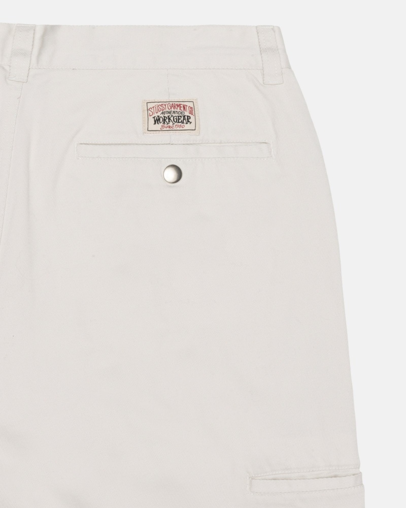 Pantaloni Stussy Workgear Trouser Twill Albi | 34901-XPHG