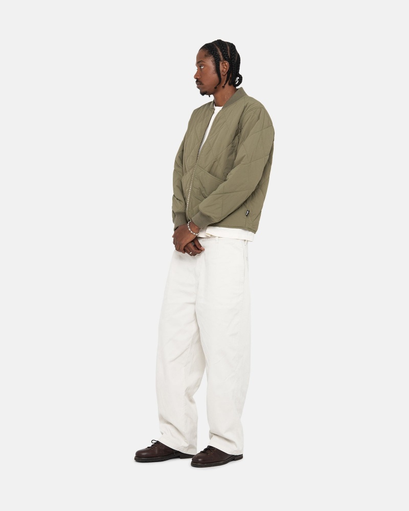 Pantaloni Stussy Workgear Trouser Twill Albi | 34901-XPHG