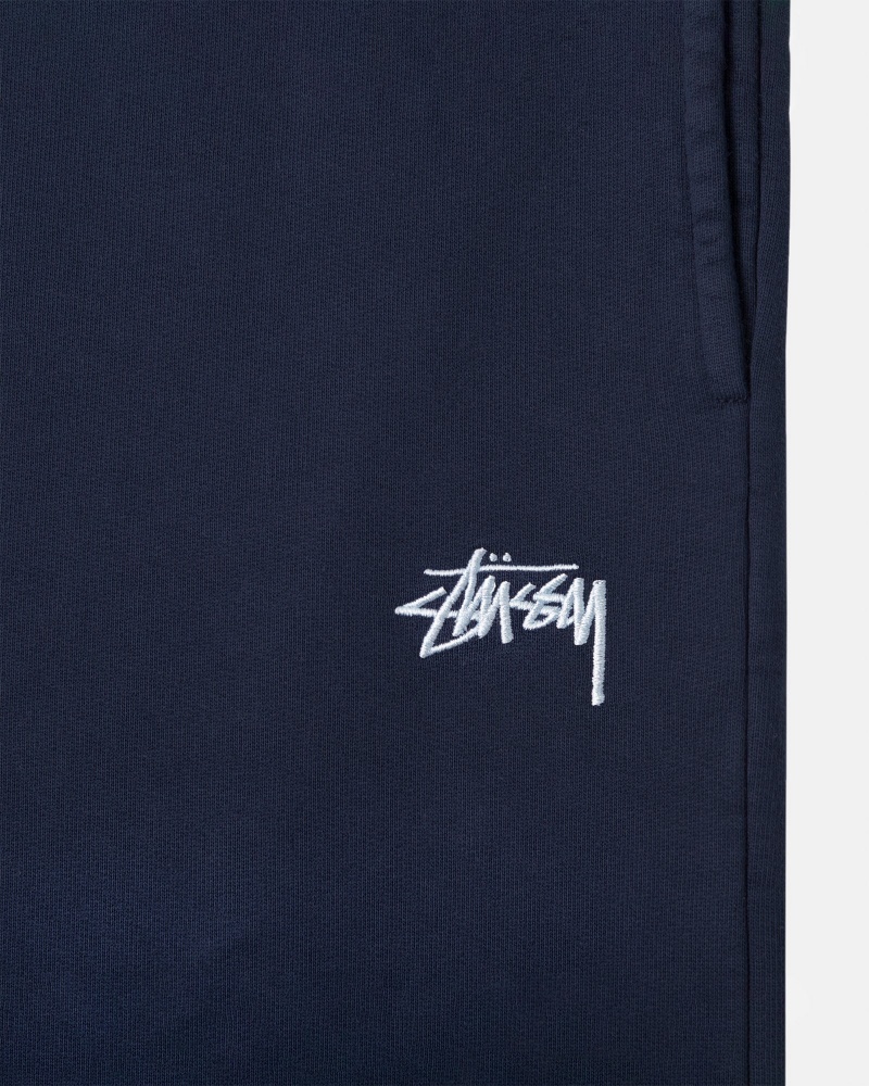 Pantaloni de Trening Stussy Stock Logo Bleumarin | 49812-YUPD