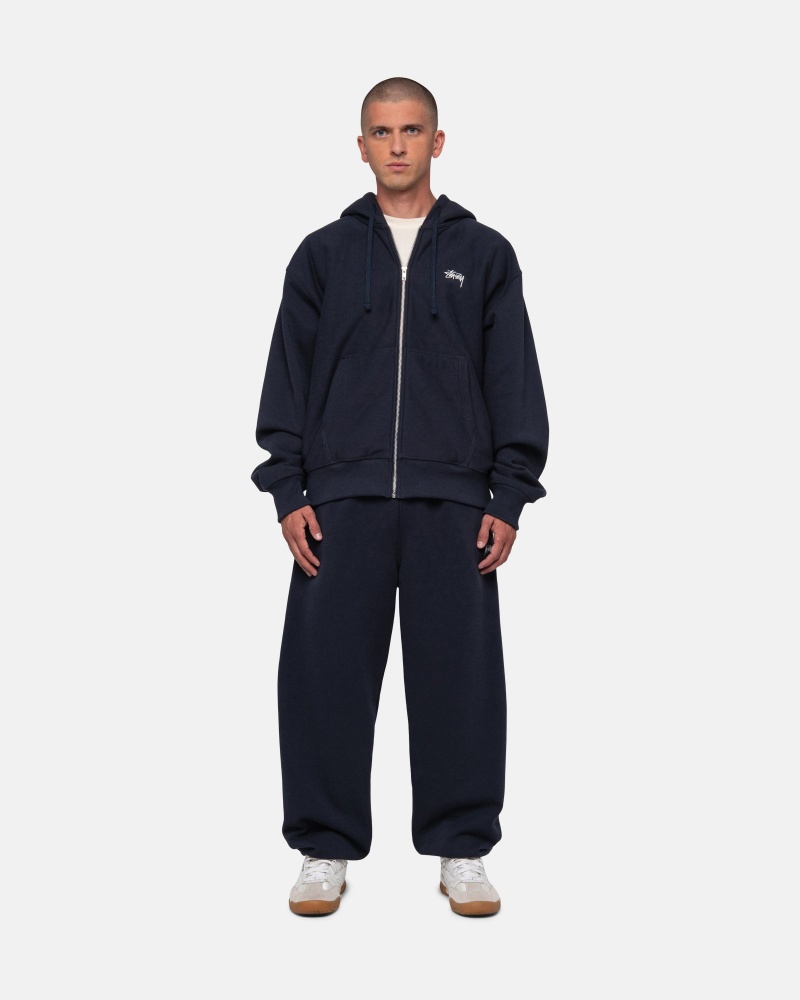 Pantaloni de Trening Stussy Stock Logo Bleumarin | 49812-YUPD