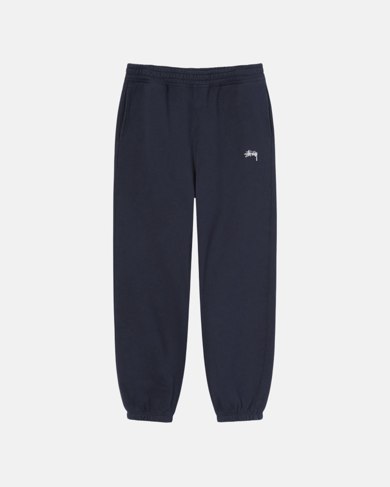 Pantaloni de Trening Stussy Stock Logo Bleumarin | 49812-YUPD