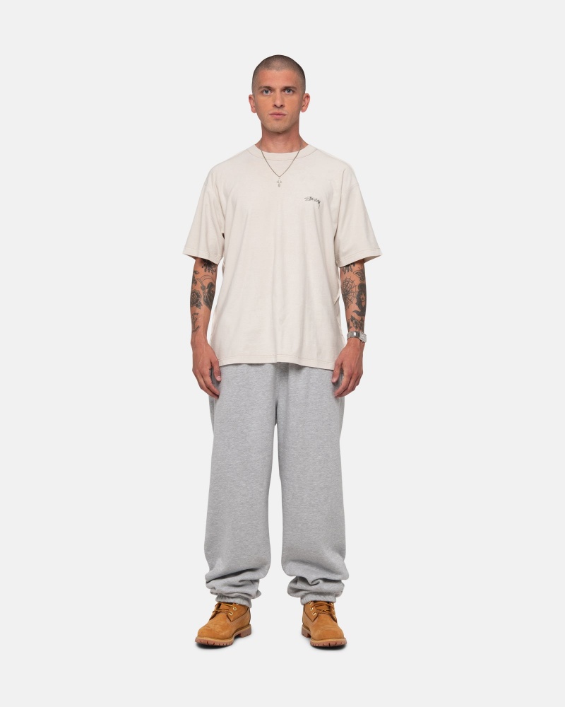 Pantaloni de Trening Stussy Stock Logo Gri | 63742-RCOD