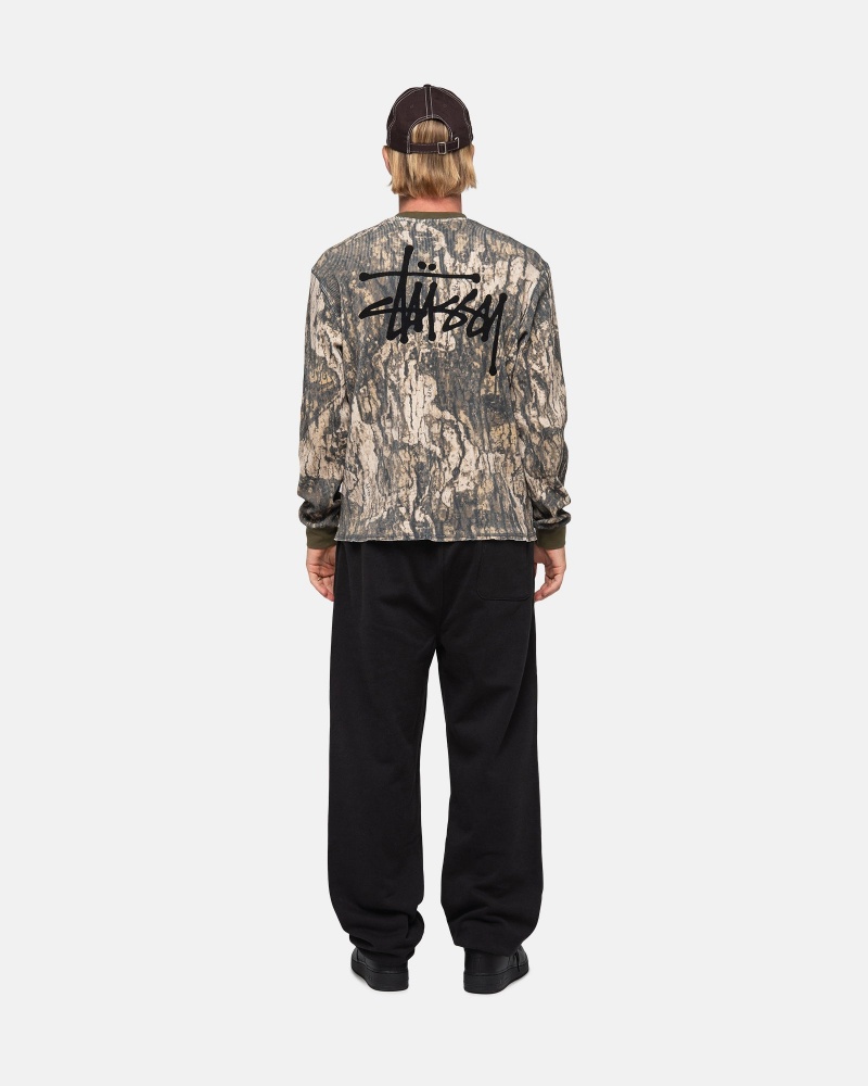 Pantaloni de Trening Stussy Stock Logo Negrii | 41638-XROP