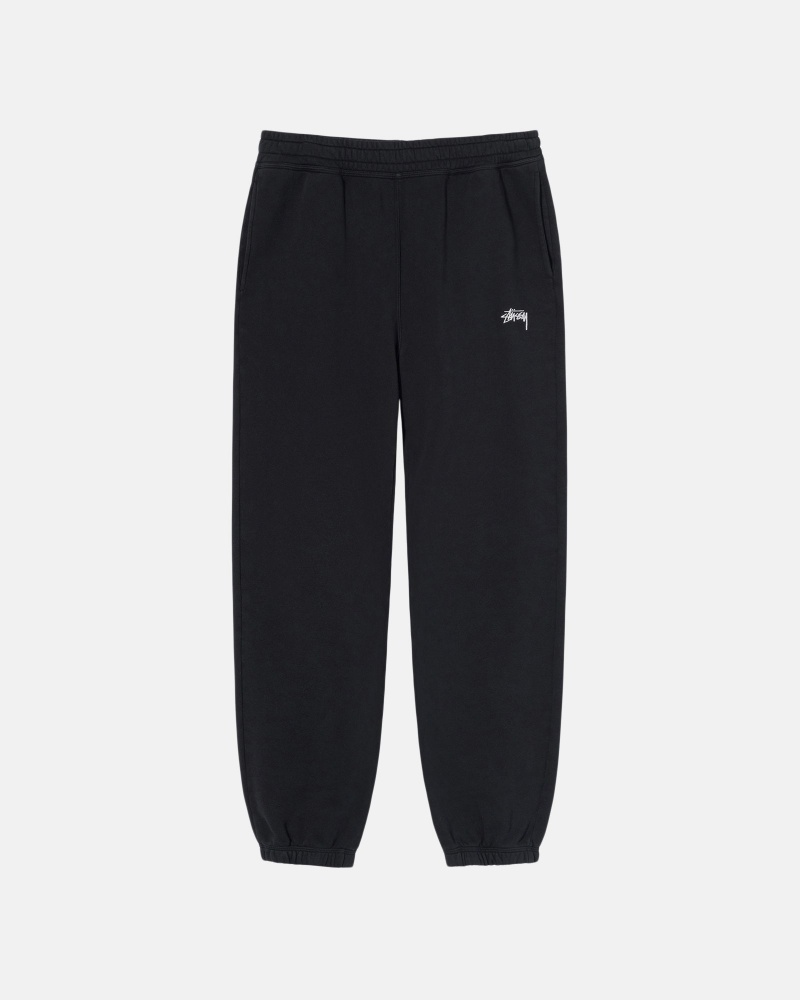 Pantaloni de Trening Stussy Stock Logo Negrii | 41638-XROP