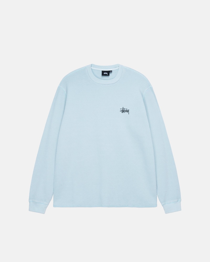 Pulovere Stussy Basic Stock Ls Thermal Albastri Deschis | 14237-WGRN