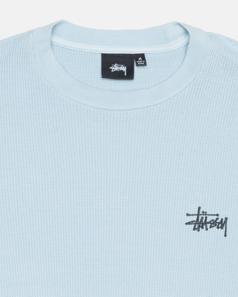 Pulovere Stussy Basic Stock Ls Thermal Albastri Deschis | 14237-WGRN