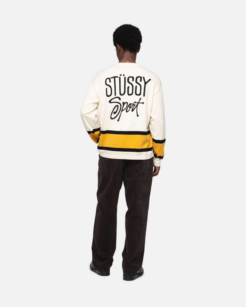 Pulovere Stussy Hockey Bej | 76801-NORV