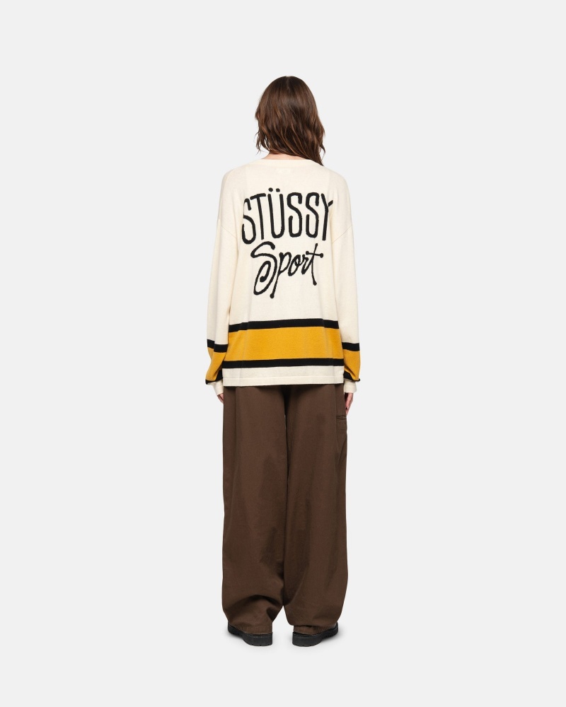 Pulovere Stussy Hockey Bej | 76801-NORV