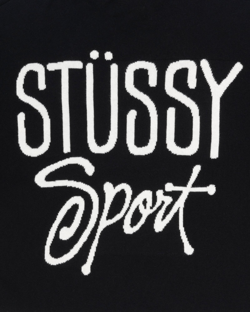 Pulovere Stussy Hockey Negrii | 25908-BILO