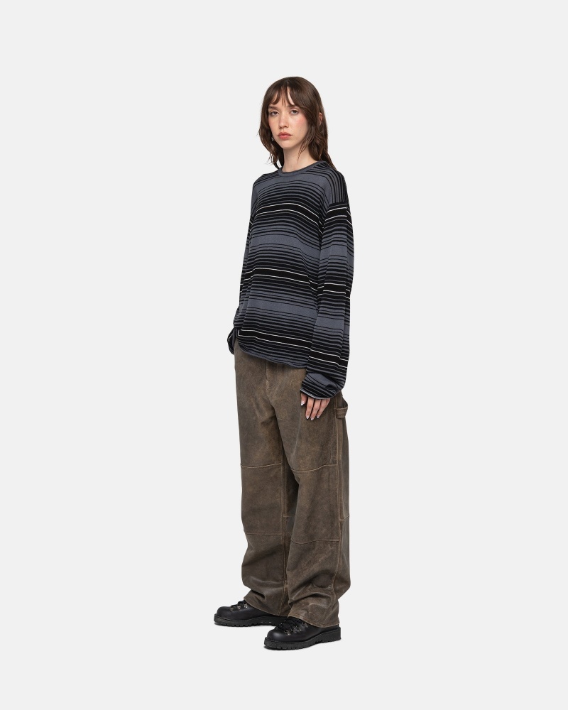 Pulovere Stussy Horizontal Stripe Gri | 17239-OPNL