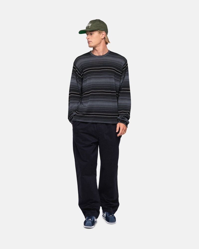 Pulovere Stussy Horizontal Stripe Gri | 17239-OPNL