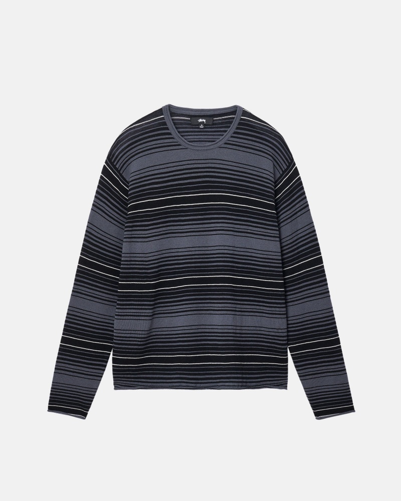 Pulovere Stussy Horizontal Stripe Gri | 17239-OPNL