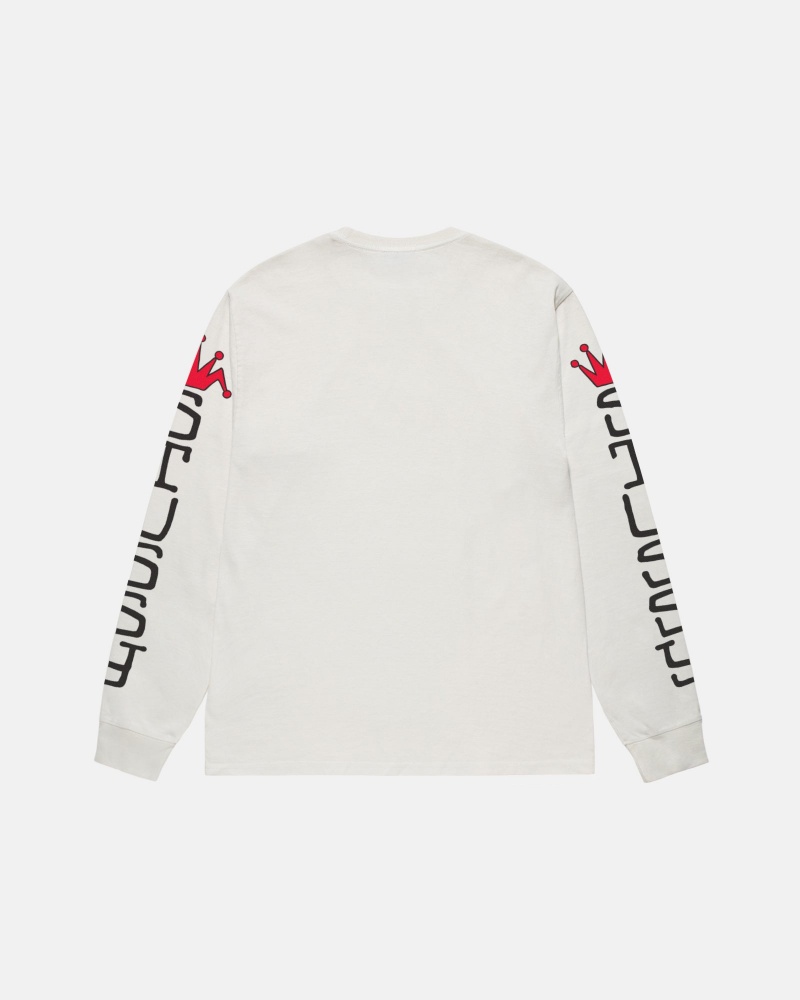 Pulovere Stussy Jumbo Ls Pigment Dyed Bej | 49278-MVFC