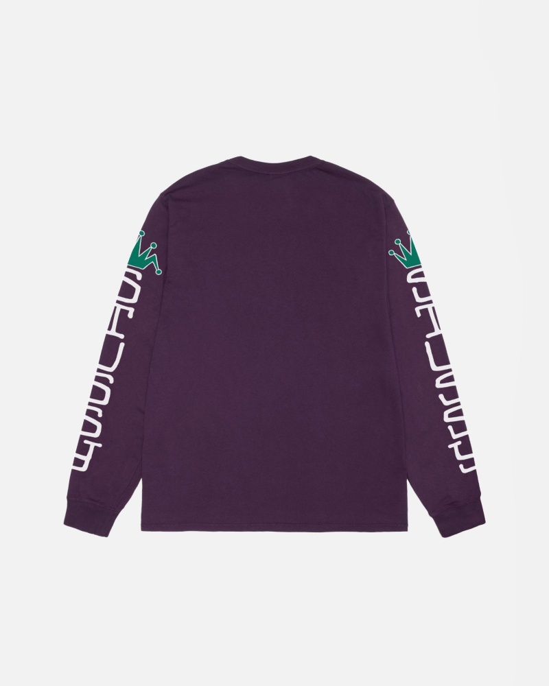 Pulovere Stussy Jumbo Ls Pigment Dyed Violet | 41207-NFIT