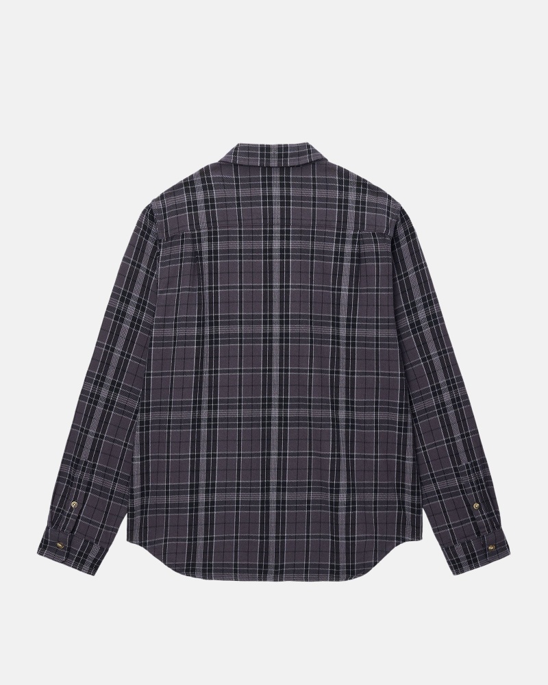 Shirts     Stussy Stones Plaid Negrii | 20918-KMBH