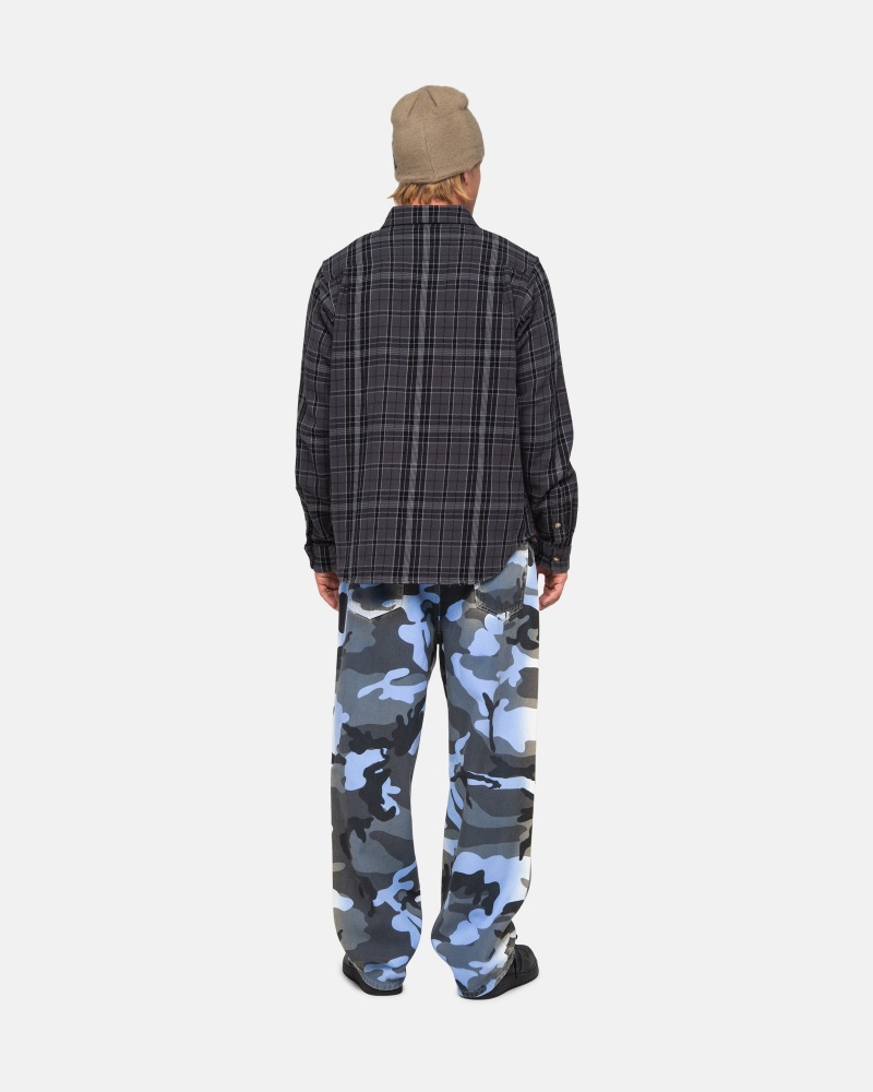 Shirts     Stussy Stones Plaid Negrii | 20918-KMBH