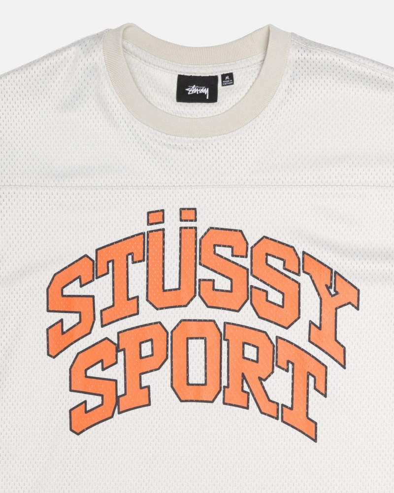 Tricou Stussy Sport Mesh Football Bej | 85190-LFNM