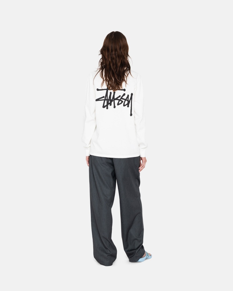 Tricouri Stussy Basic Albi | 87320-TWCA