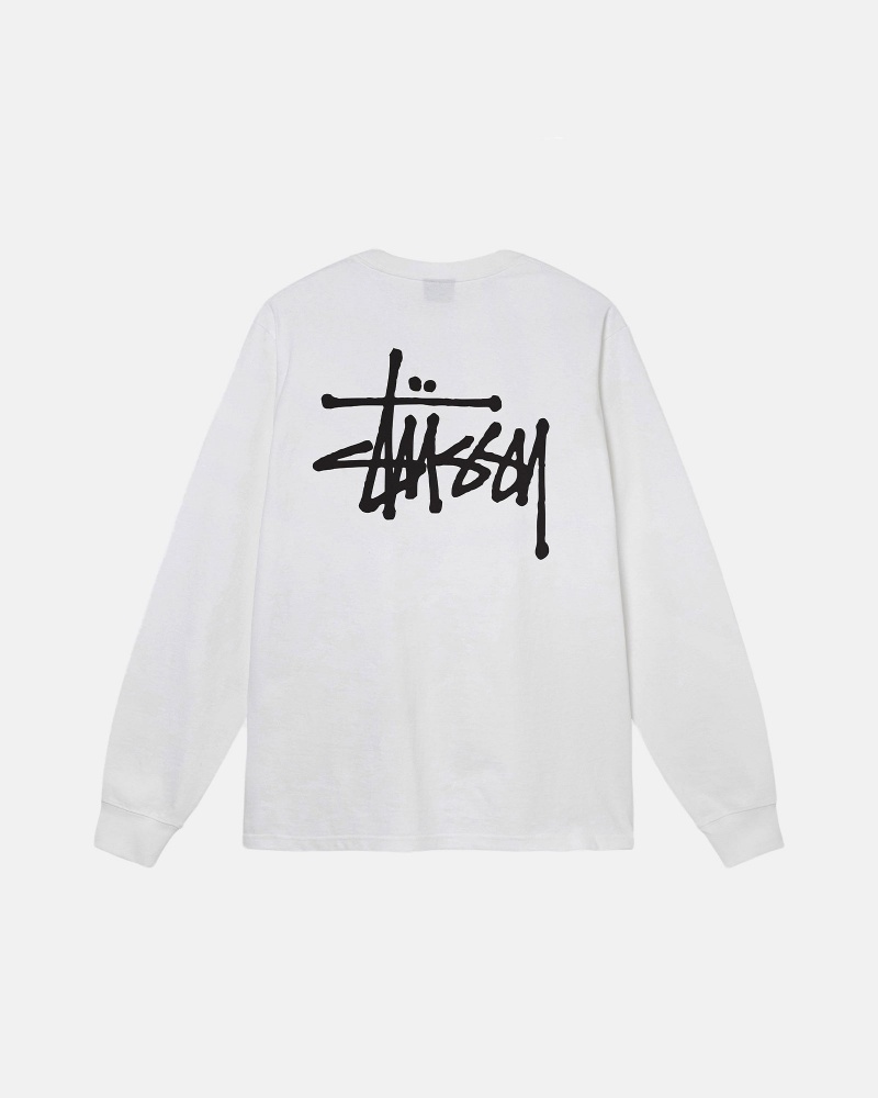 Tricouri Stussy Basic Albi | 87320-TWCA