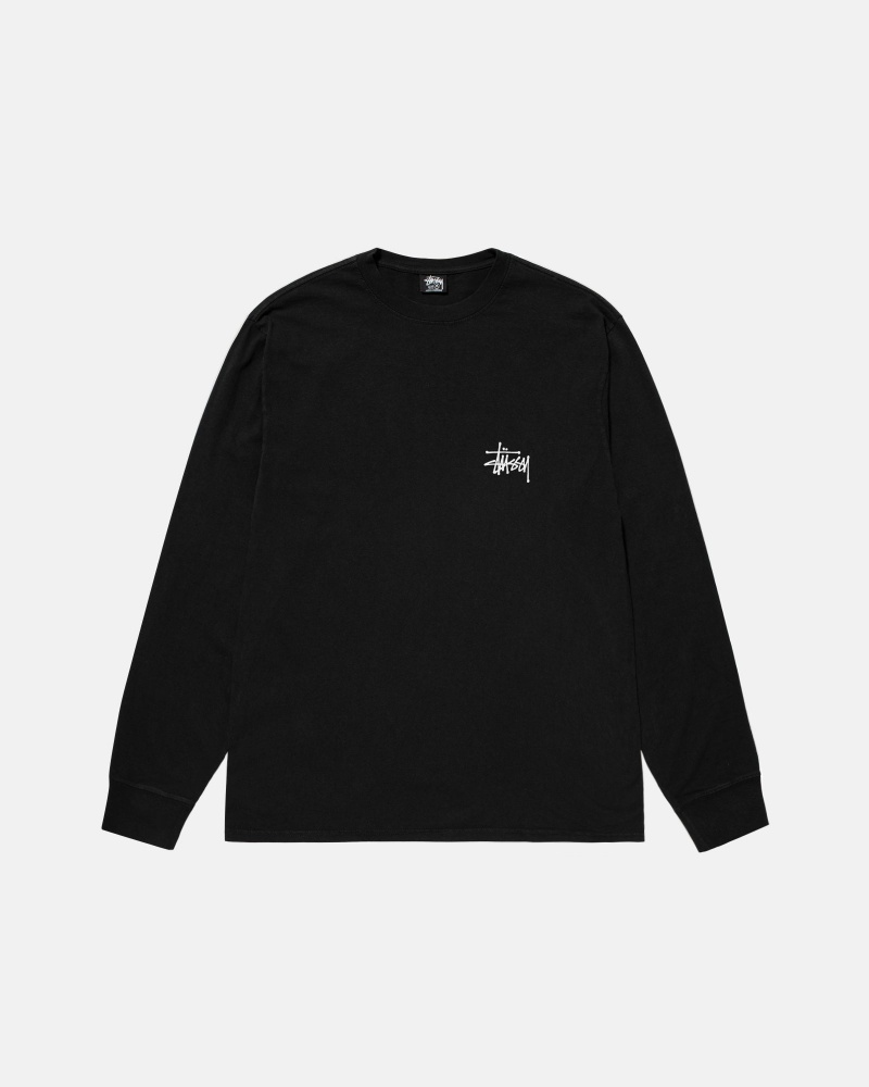 Tricouri Stussy Basic Pigment Dyed Negrii | 04317-VRFN