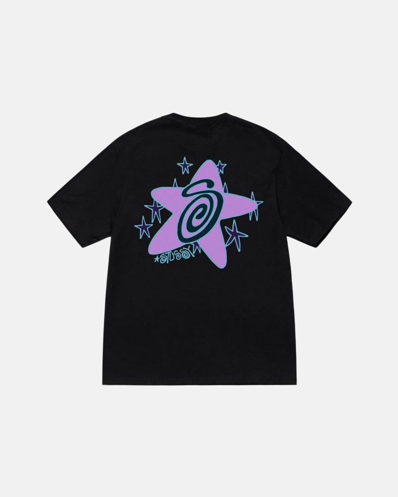 Tricouri Stussy Galaxy Negrii | 68270-CQRB