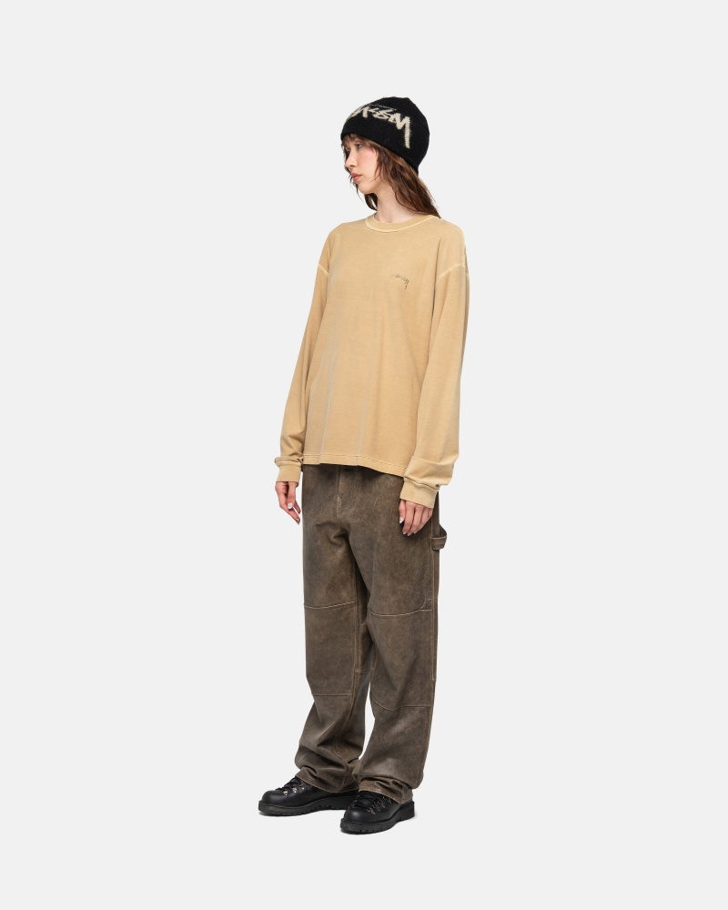 Tricouri Stussy Lazy Ls Aurii | 32061-QNZF