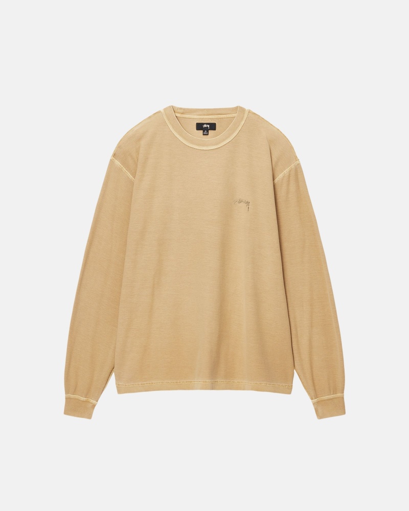 Tricouri Stussy Lazy Ls Aurii | 54673-HZNB