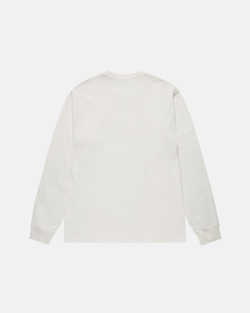 Tricouri Stussy Small Stock Ls Pigment Dyed Bej | 58196-HRDG