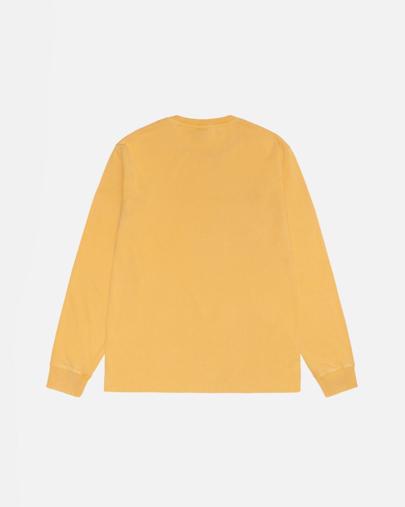 Tricouri Stussy Small Stock Ls Pigment Dyed Portocalii | 30194-CJGI