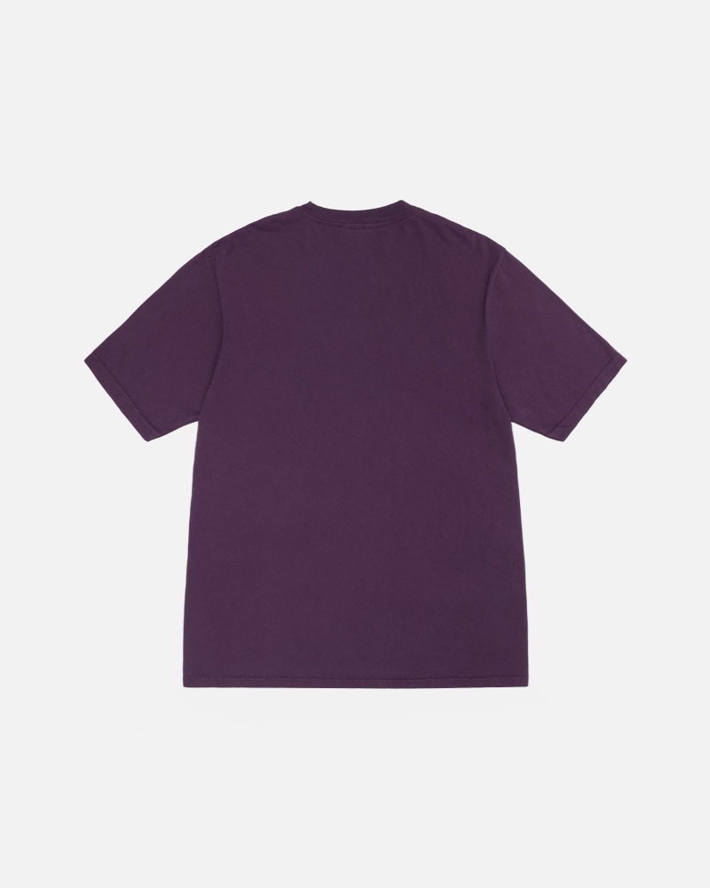 Tricouri Stussy Small Stock Pigment Dyed Violet | 51867-SPVZ